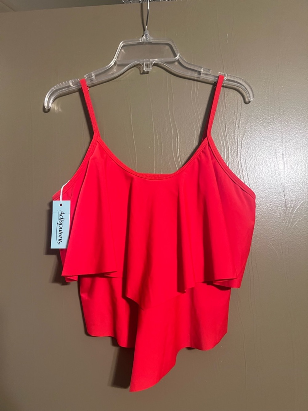Red Ruffle Swim Tankini